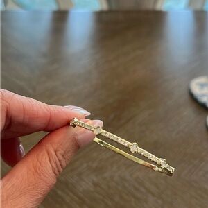 Gold Bracelet with CZ Accents